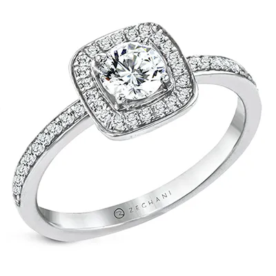 NGR124 Engagement Ring in 14k Gold with Diamonds