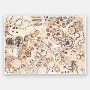 Ngu-Nha Neutral Brown Unframed Art Print