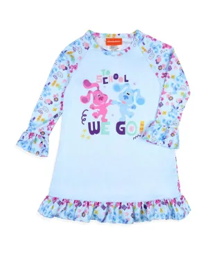 Nickelodeon Teen Girls School Pajamas Blue's Clues Sleepwear Nightgown