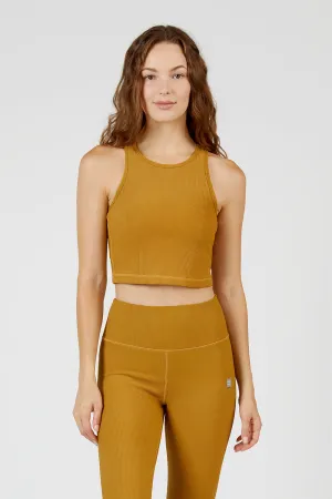 Nicole high-neck bra tank honey