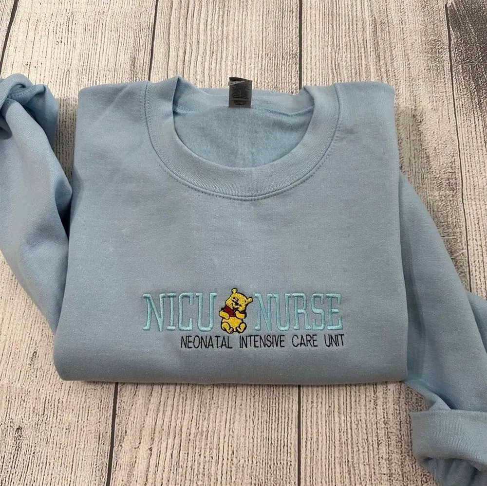 Nicu Nurse Embroidered Sweatshirt, Women's Embroidered Sweatshirts