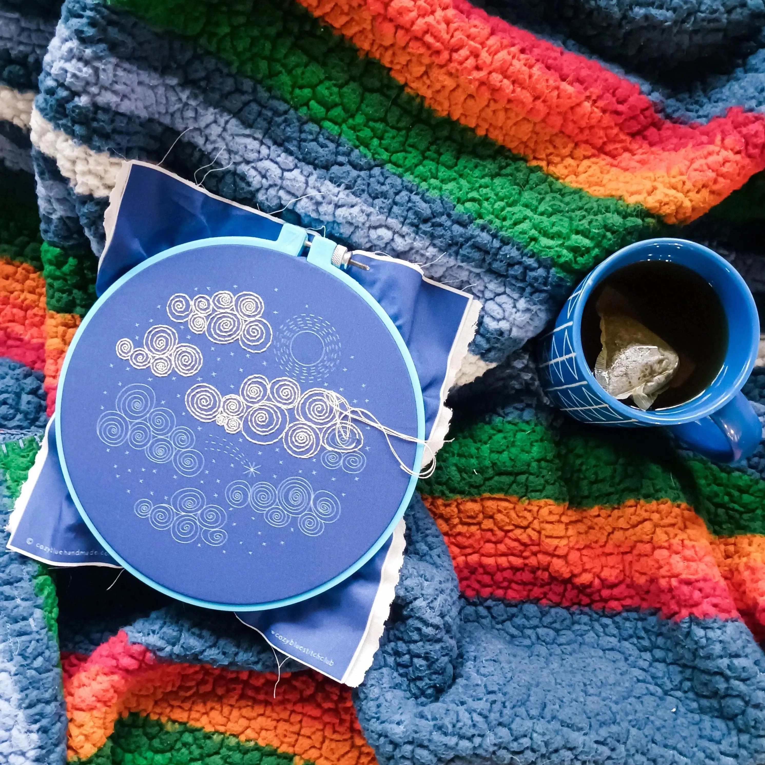 Night Sky Embroidery Kit - Cozyblue Handmade