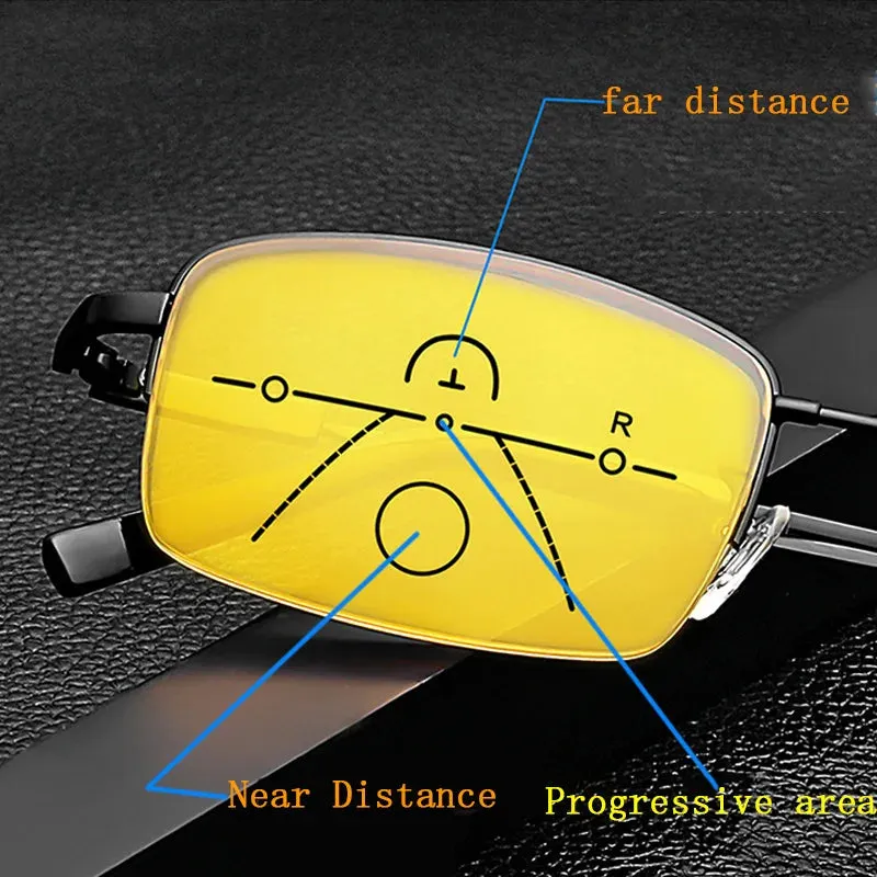 Night Vision Progressive Multifocal Reading Glasses for Driving