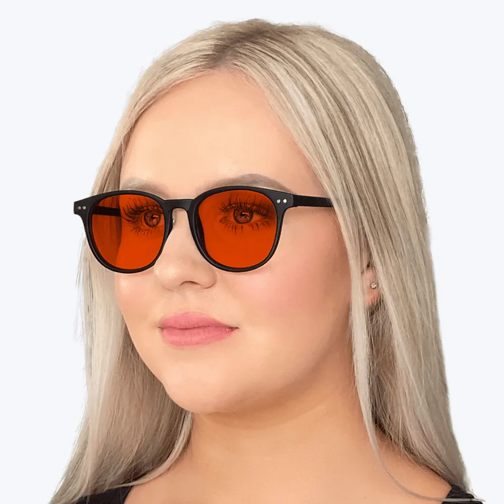 NightFall Billie Blue Blocking Glasses - Black - Readers