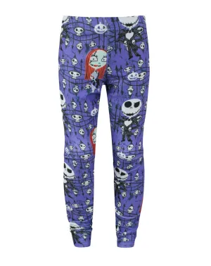 Nightmare Before Christmas Jack And Sally Girl's Leggings