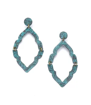 Nihira Ashram Window Earring Teal (Jewelry)