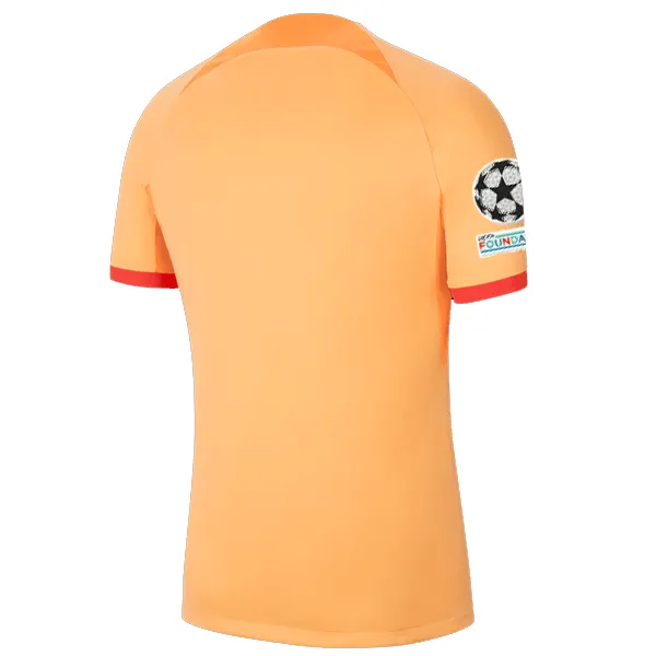 Nike Atletico Madrid Third Jersey w/ Champion League Patches 22/23 (Peach Cream/Atomic Orange/Black)