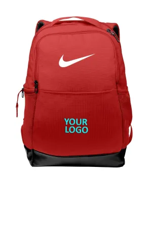 Nike Brasilia Medium Branded Backpacks, University Red