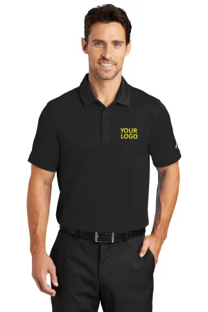 Nike Dri-FIT Icon Pique Modern Fit Custom Polos, Black