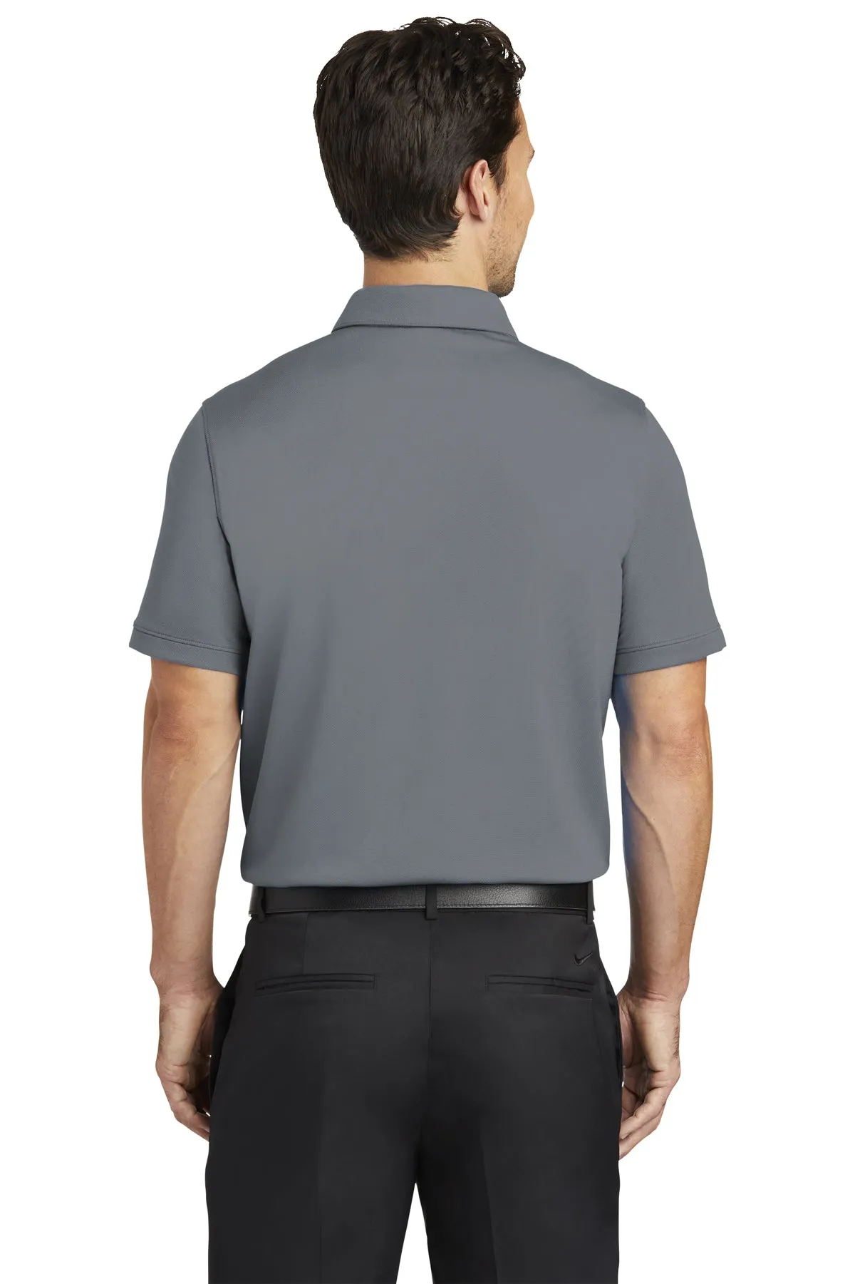 Nike Dri-FIT Icon Pique Modern Fit Custom Polos, Dark Grey