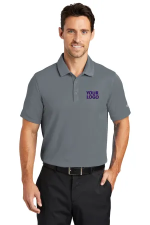 Nike Dri-FIT Icon Pique Modern Fit Custom Polos, Dark Grey