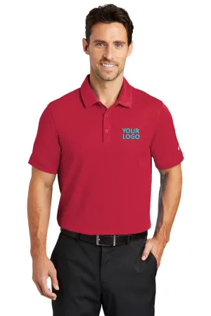 Nike Dri-FIT Icon Pique Modern Fit Custom Polos, Gym Red