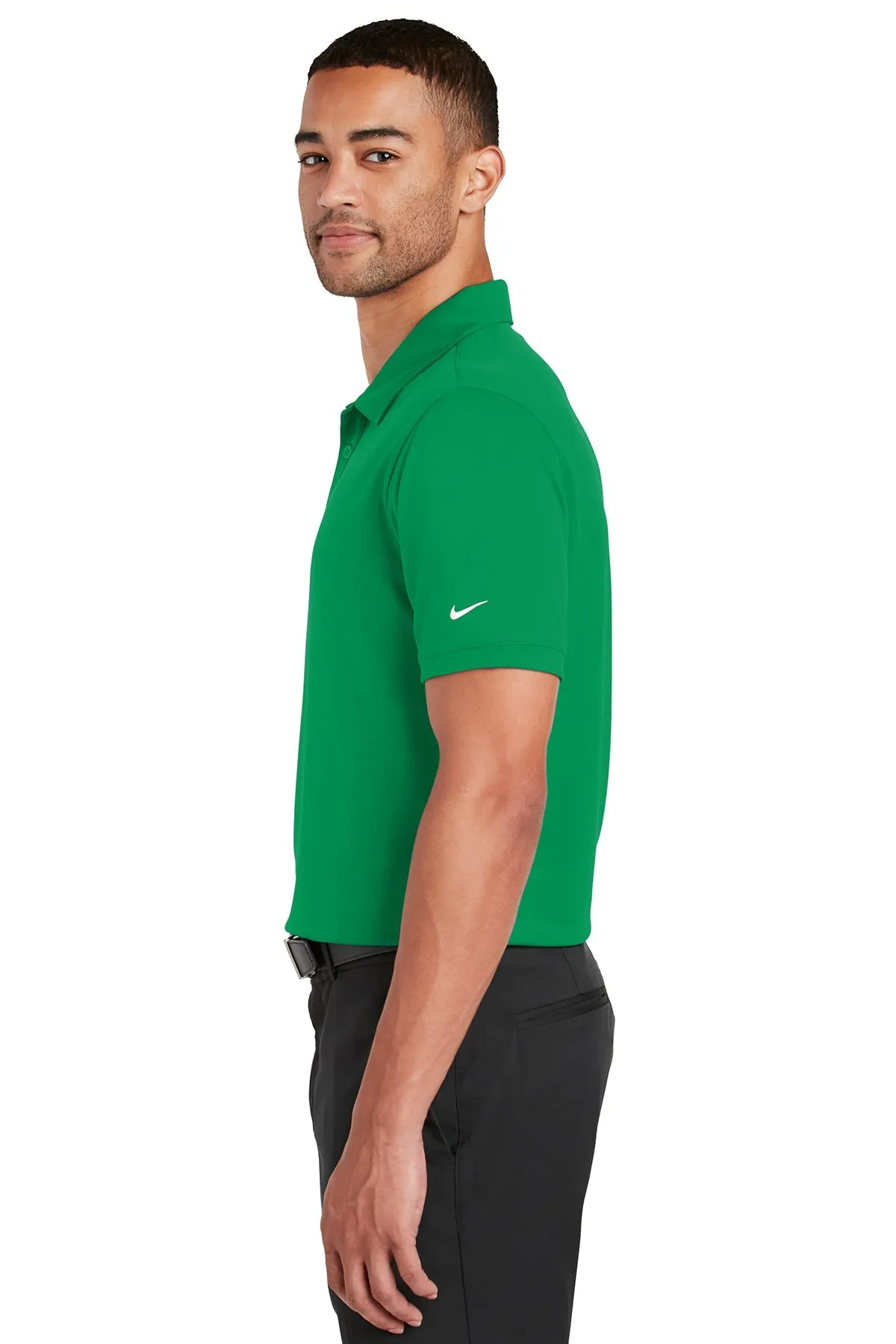 Nike Dri-FIT Players Modern Fit Custom Polos, Pine Green