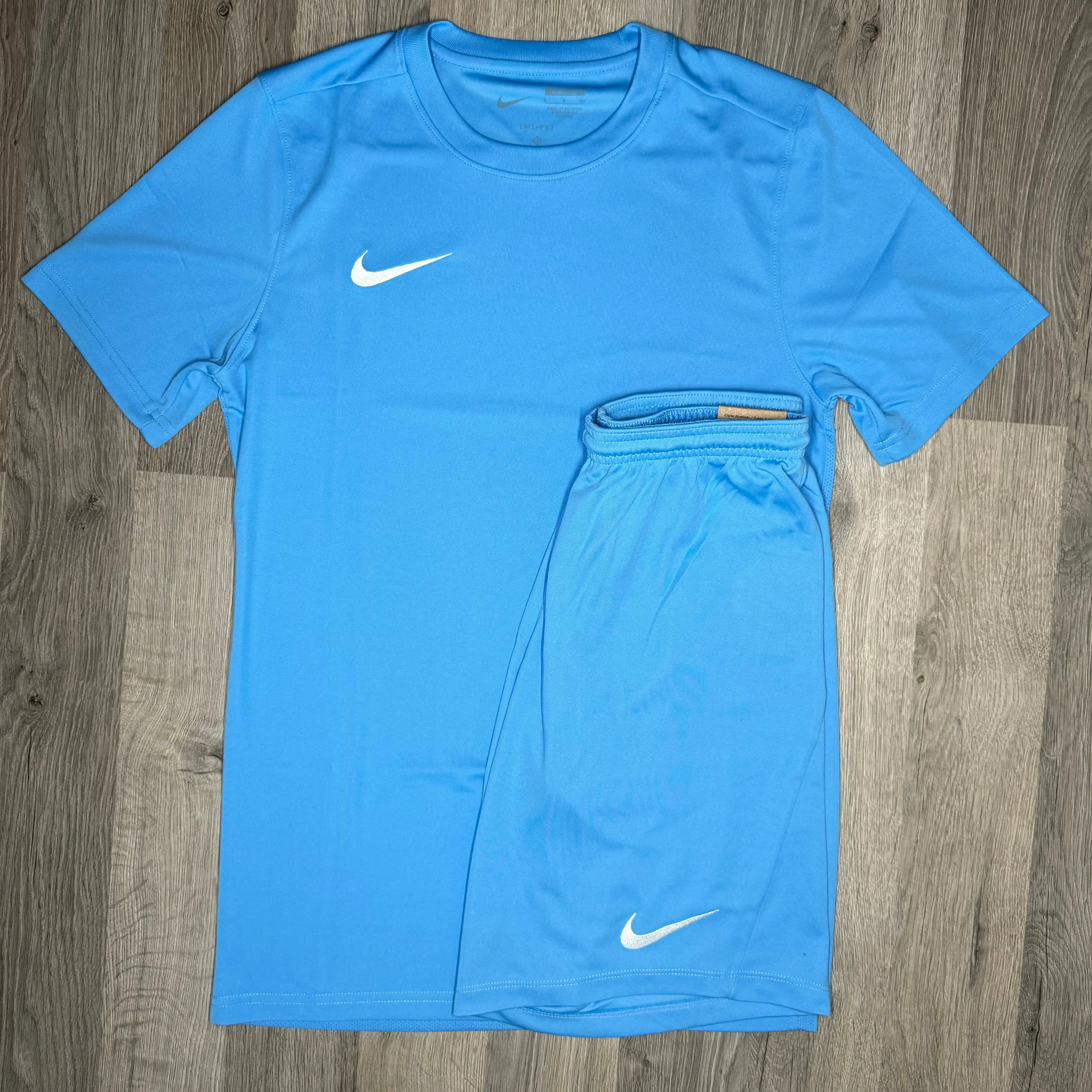 Nike Dri Fit Set - Tee & Shorts - University Blue