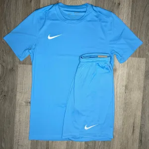 Nike Dri Fit Set - Tee & Shorts - University Blue