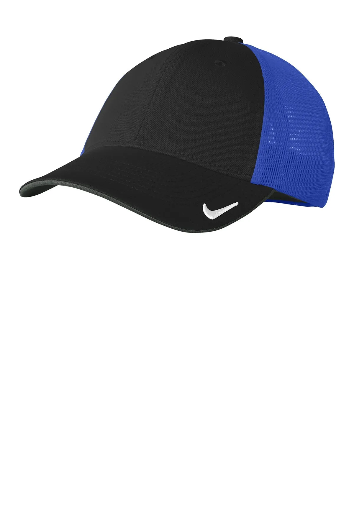 Nike DriFIT Mesh Back Custom Caps, Black/ Game Royal