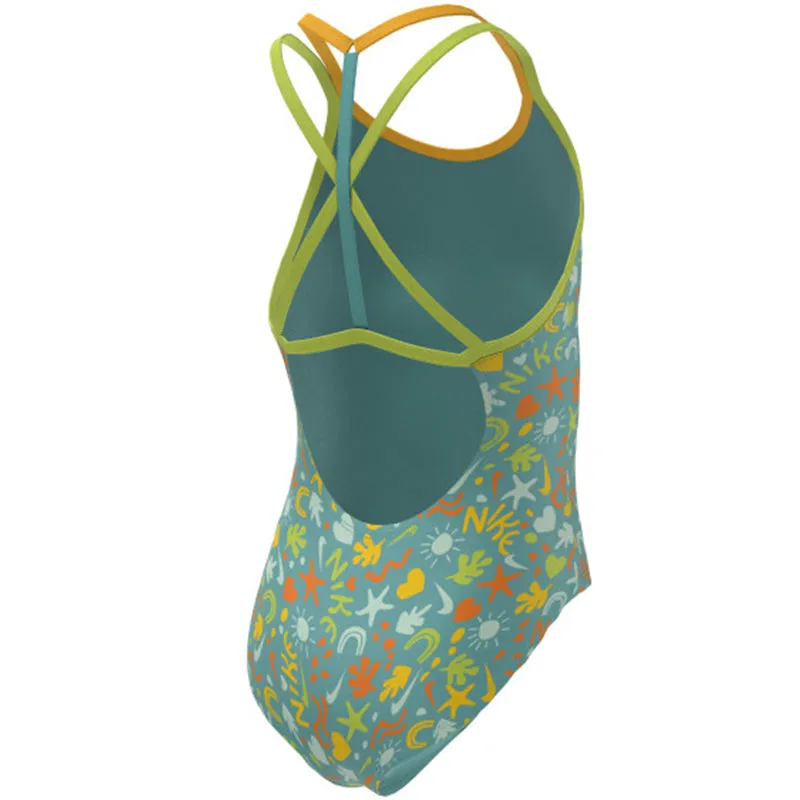 Nike - Girl's Fun Forest T-Crossback One Piece (Washed Teal)