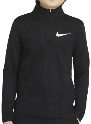 Nike Junior Sportswear Long Sleeve Training Quarter Zip Top Black