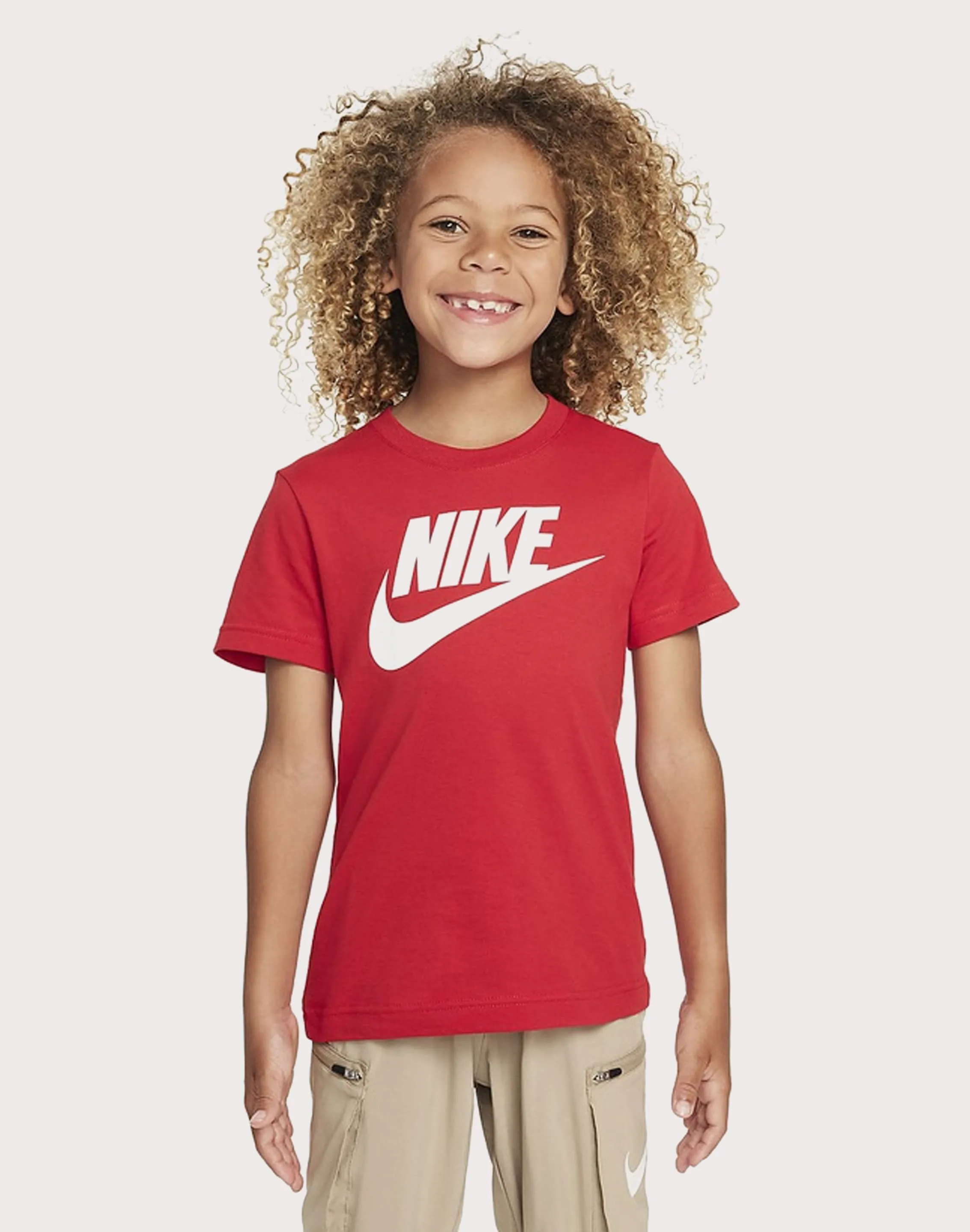 NIKE KID'S FUTURA EVERGREEN RED TEE