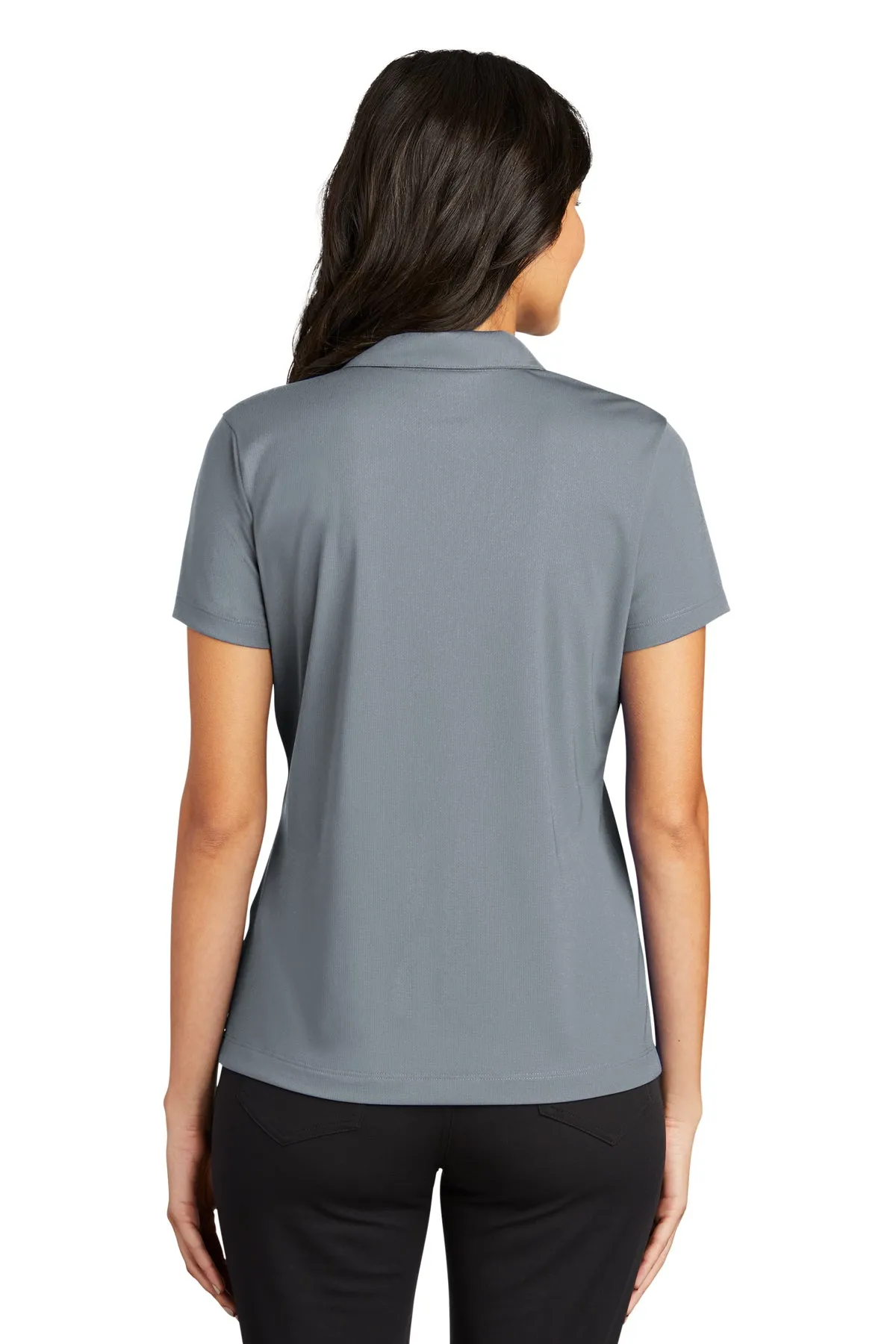 Nike Ladies Dri-FIT Vertical Mesh Customized Polos, Cool Grey