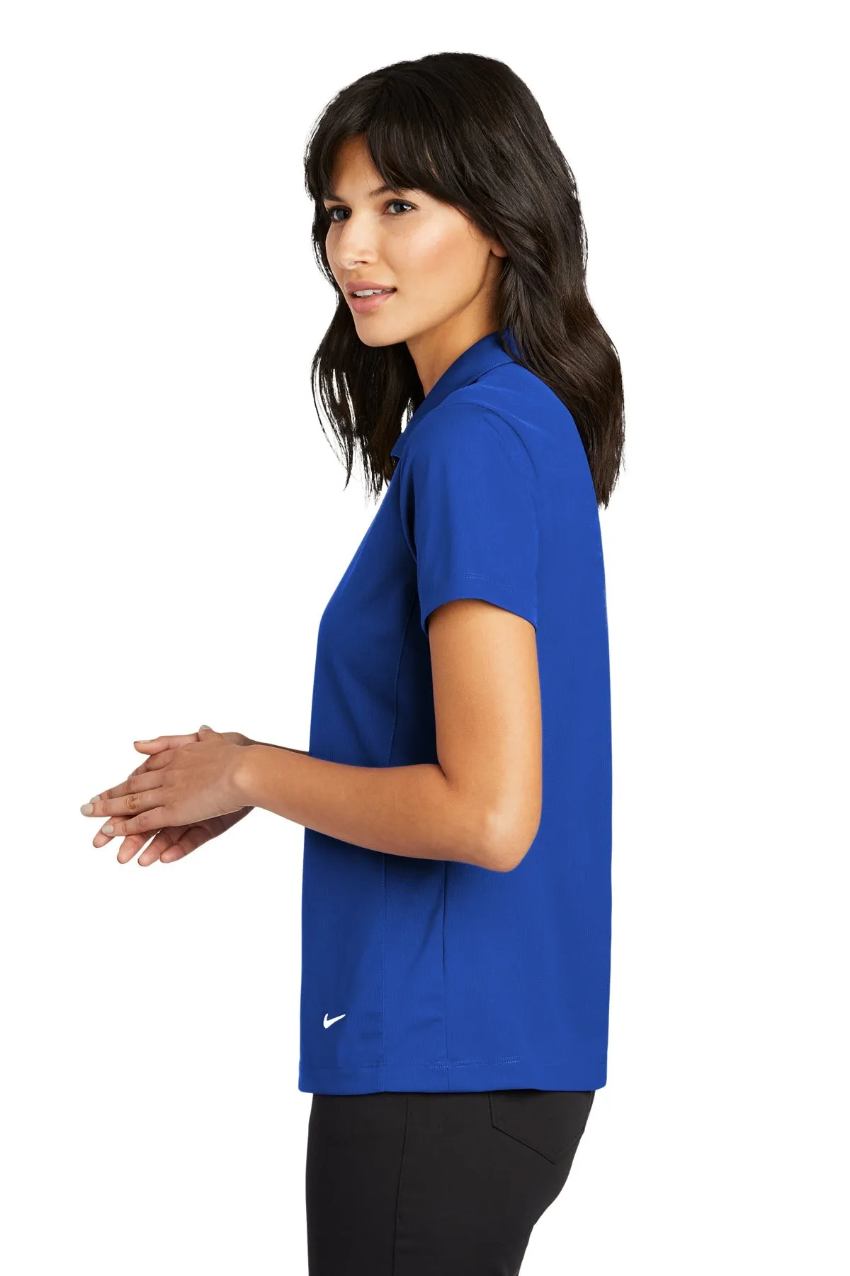 Nike Ladies Dri-FIT Vertical Mesh Customized Polos, Old Royal