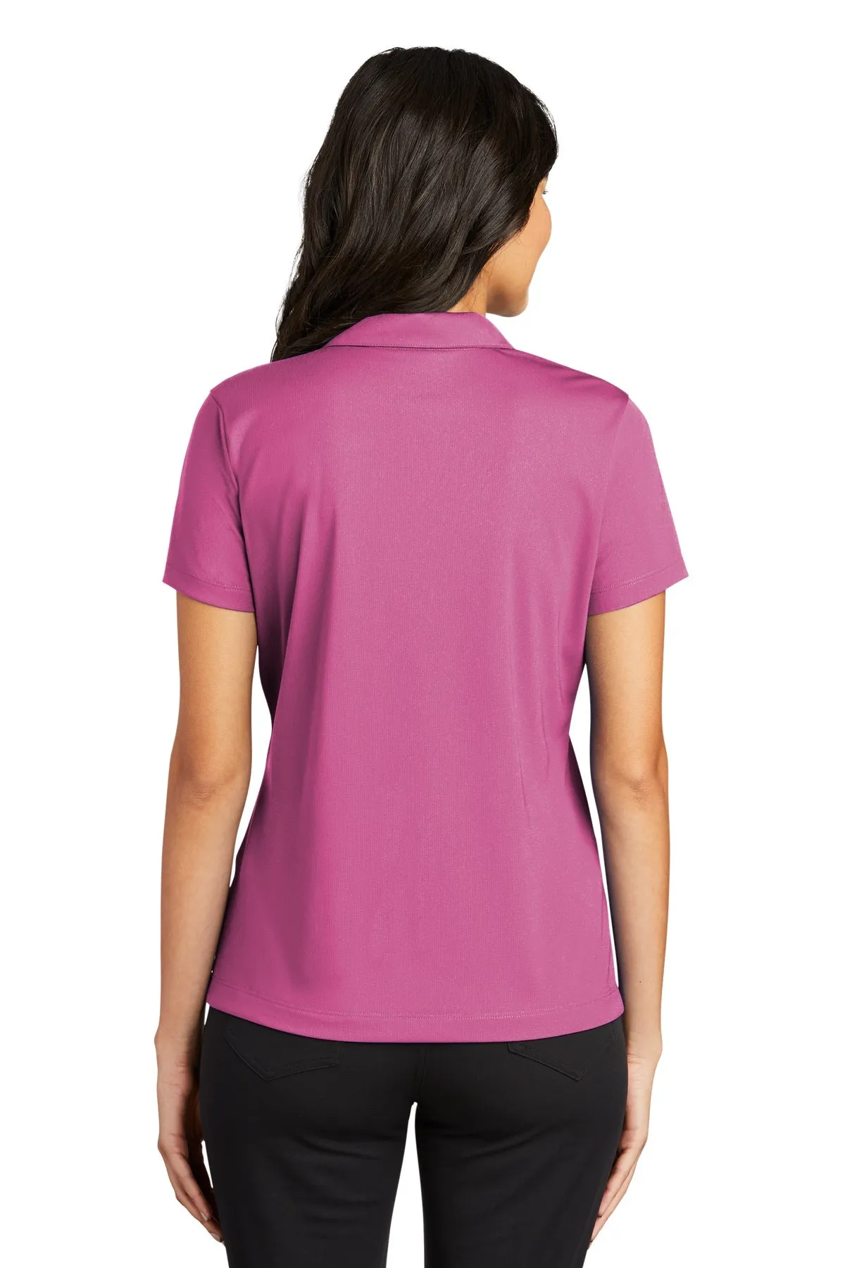 Nike Ladies Dri-FIT Vertical Mesh Customized Polos, Pink Fire