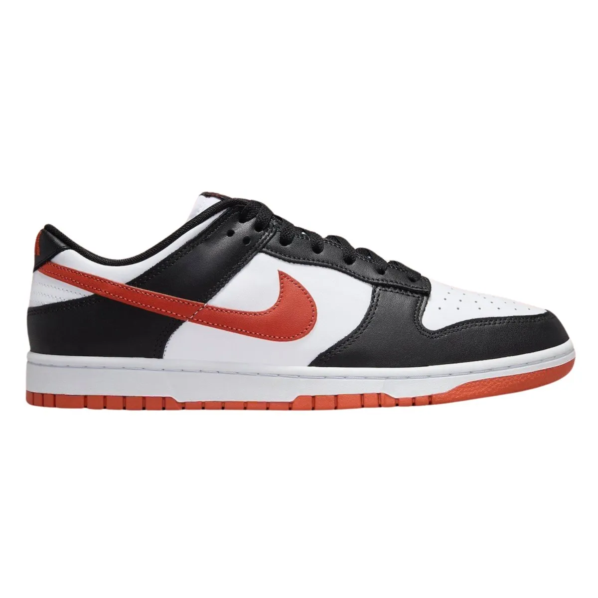 Nike Men's Dunk Low White/Dragon Red/Black