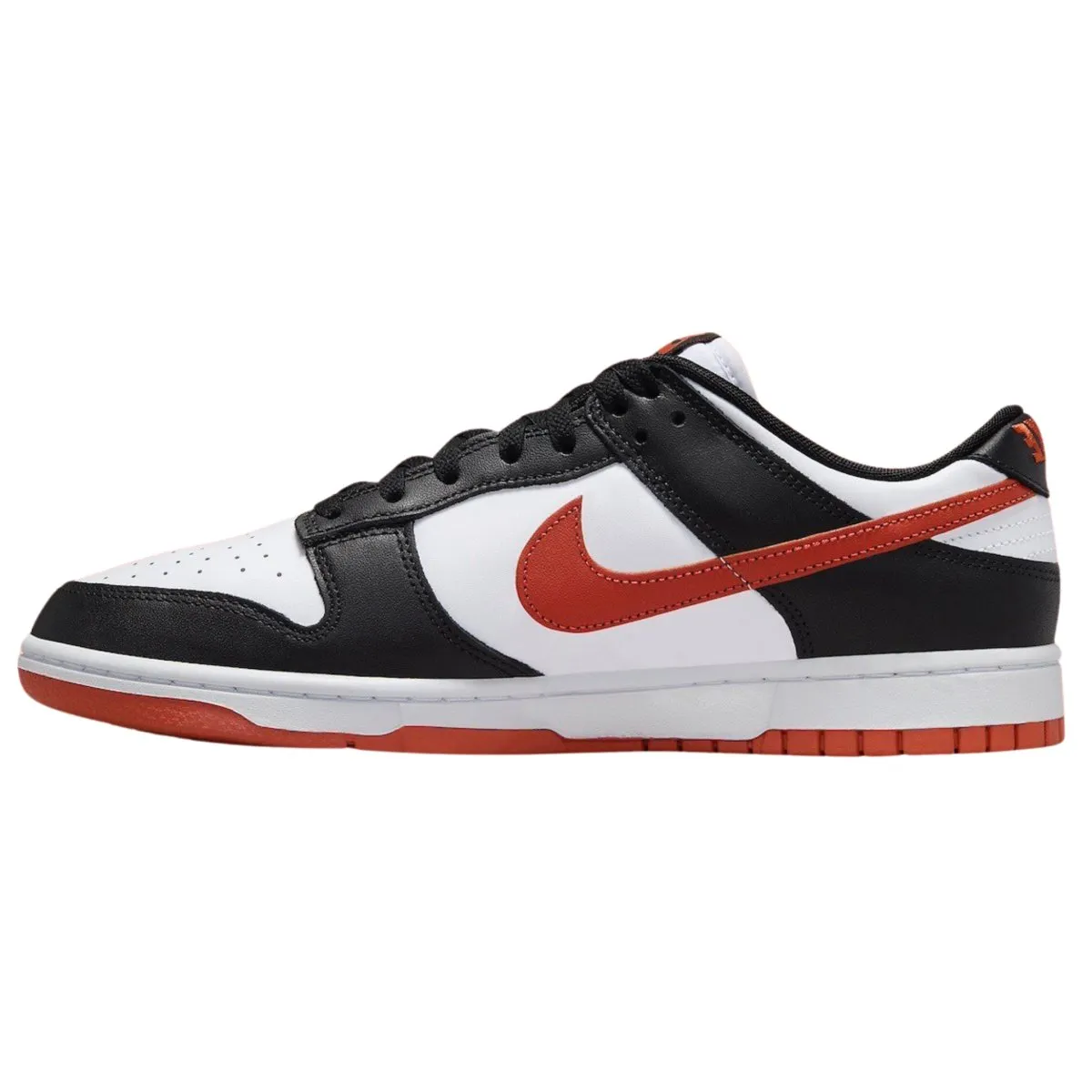 Nike Men's Dunk Low White/Dragon Red/Black