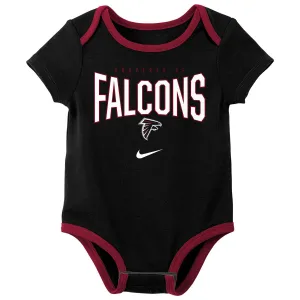 Nike NFL Infant Newborn Atlanta Falcons Nostalgic Icon Creeper 3-Pack Set