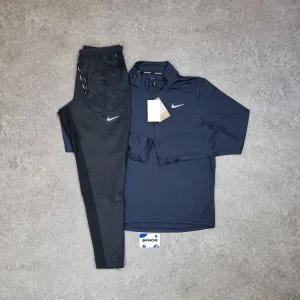 Nike Pacer Half Zip & Phenom Elite Pants Obsidian Set