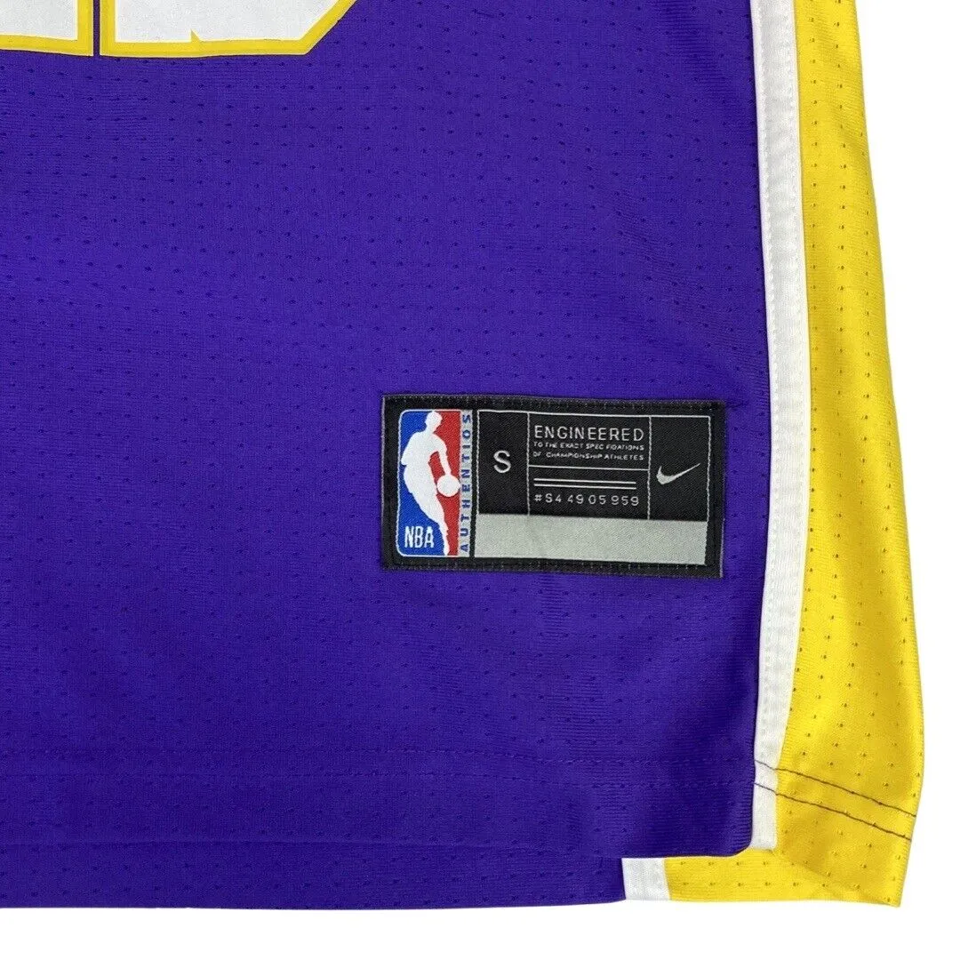 Nike Purple, Yellow and White Los Angeles Lakers NBA Lebron James #23 Medium