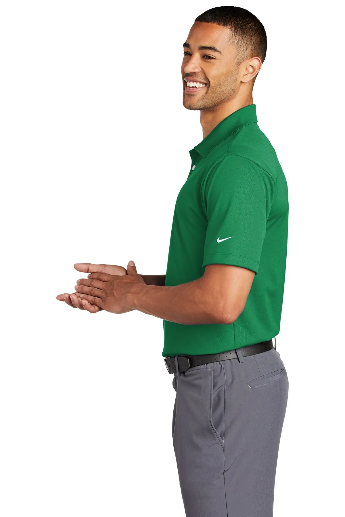 Nike Tech Basic Dri-FIT Custom Polos, Lucky Green