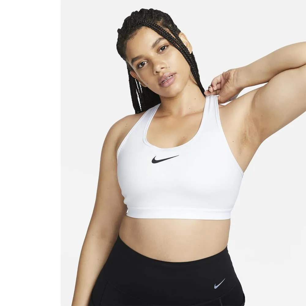 Nike Women's Swoosh High Support Sports Bra - White