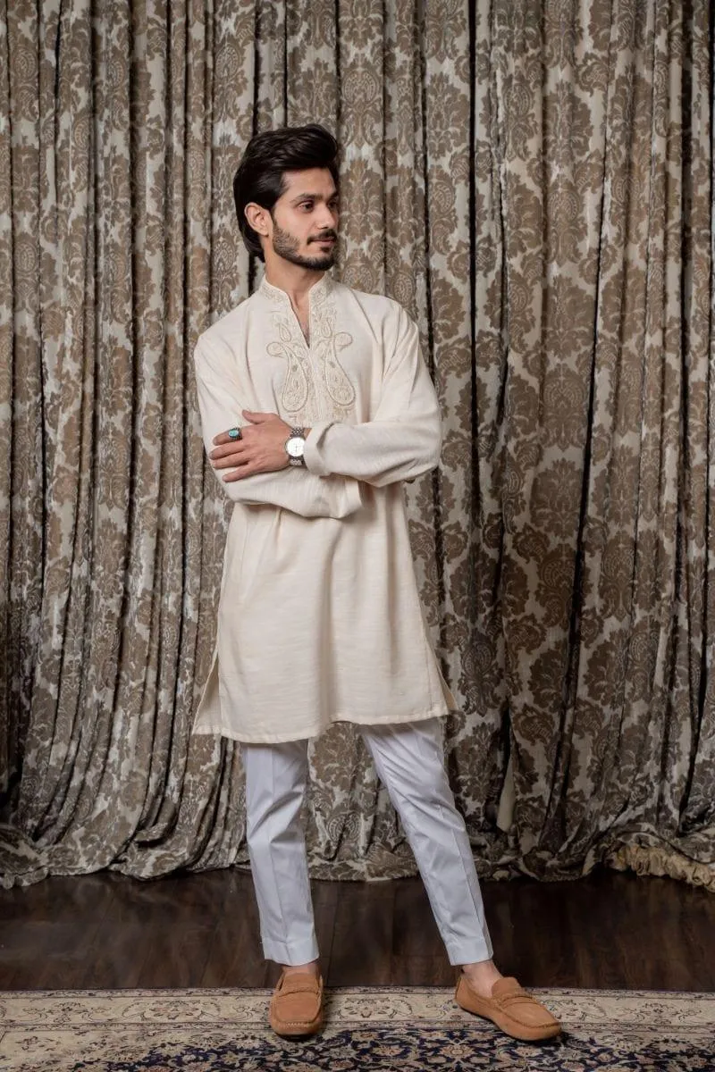 Nilofer Shahid - Arsh - Linen Kurta - 2 Piece