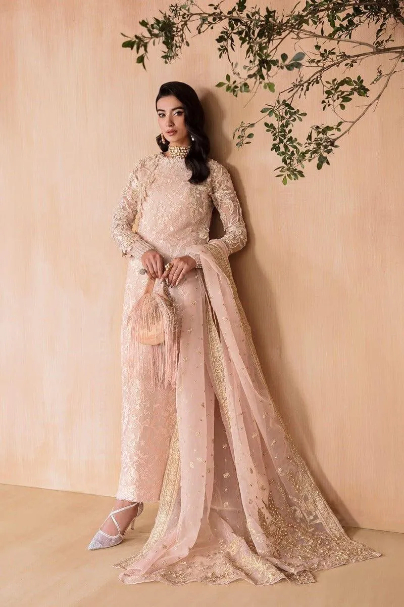 Nilofer Shahid - Elma Rose - Powder Pink - Embroidered - 3 Piece