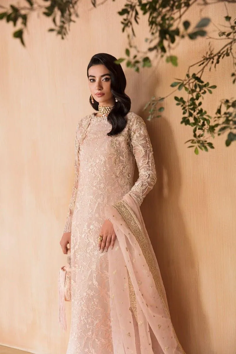 Nilofer Shahid - Elma Rose - Powder Pink - Embroidered - 3 Piece