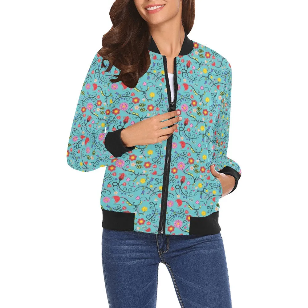 Nipin Blossom Sky Bomber Jacket for Women