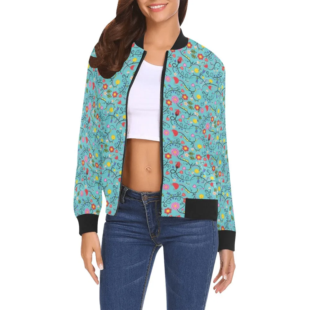 Nipin Blossom Sky Bomber Jacket for Women