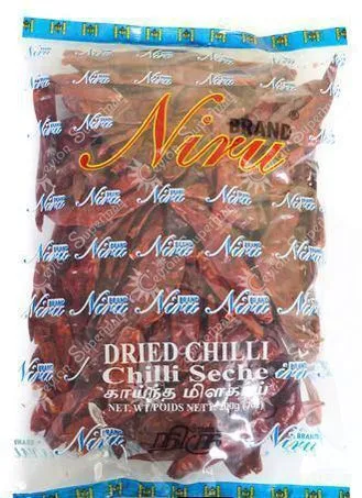 Niru Whole Dried Red Chillies, 200g