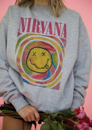 Nirvana Crewneck in Grey