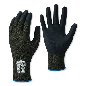 NIT FOAMED PLM COATING ENGINEERED W/HAGANE COIL - Nitrile, Cut Resistant Gloves, A5 ANSI/ISEA Cut Level, Black