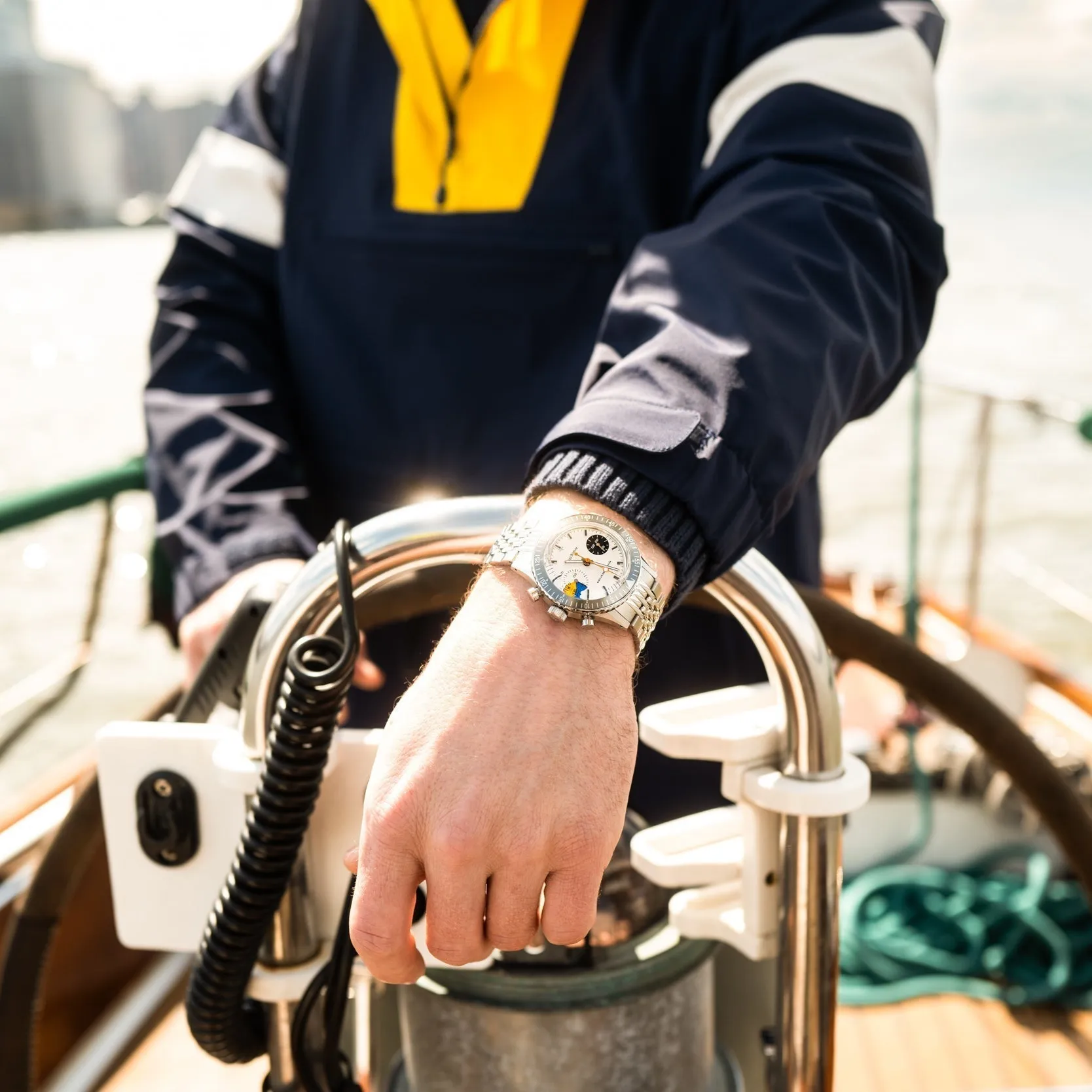 Nivada Grenchen X Analog:Shift Chronomaster 'Big Eye' Yachting Limited Edition