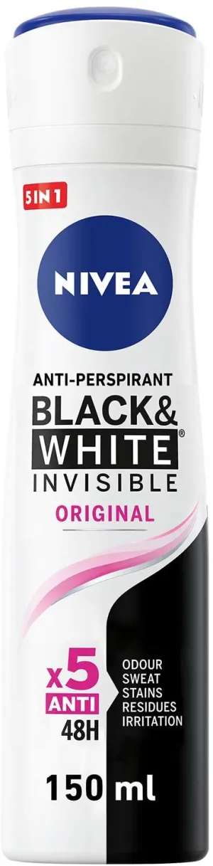 Nivea Deodorant Female Invisible Black & White Original Spray