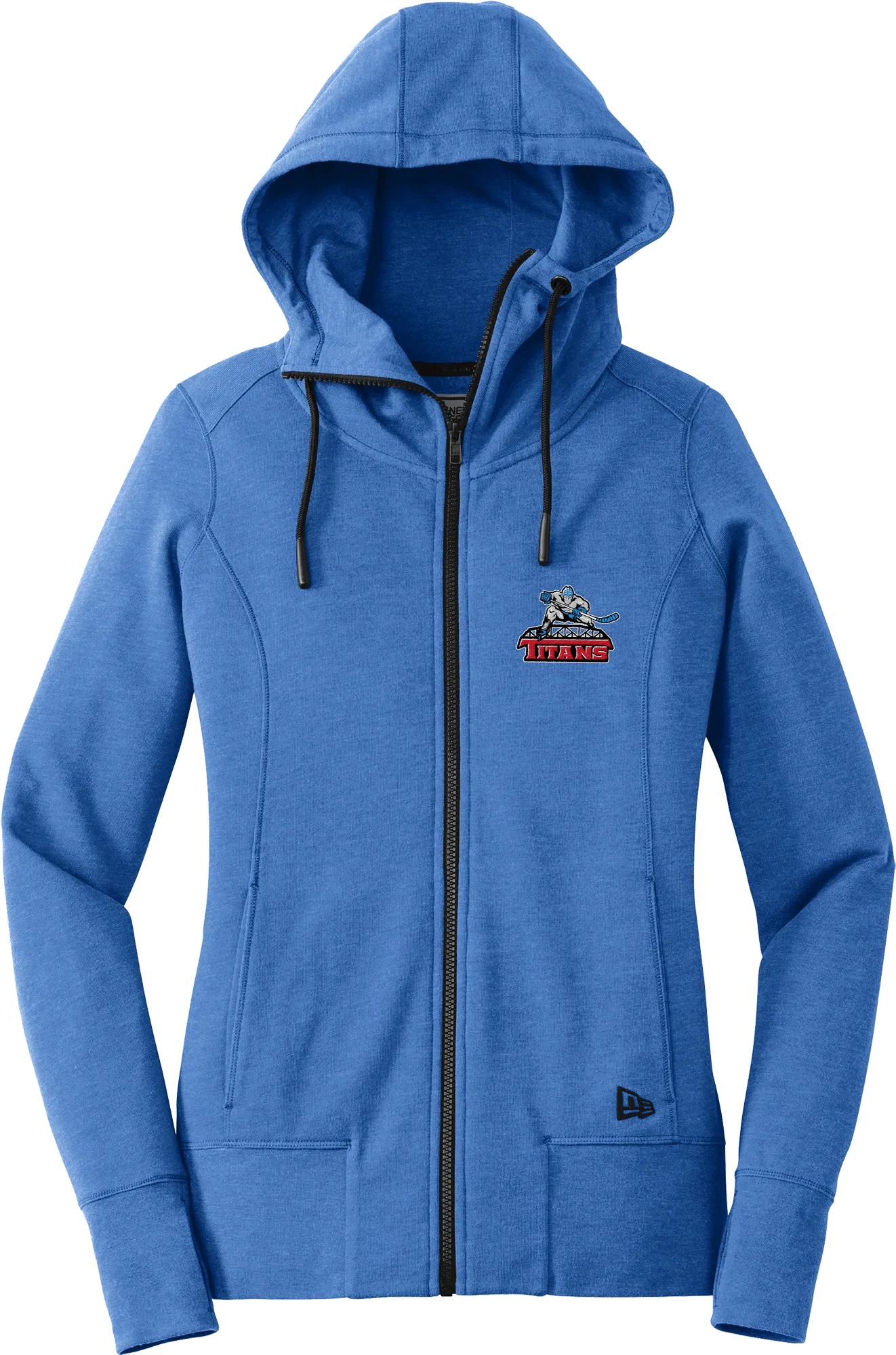 NJ Titans New Era Ladies Tri-Blend Fleece Full-Zip Hoodie