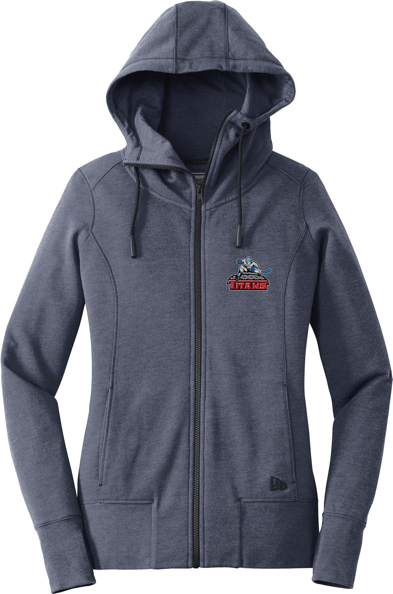 NJ Titans New Era Ladies Tri-Blend Fleece Full-Zip Hoodie