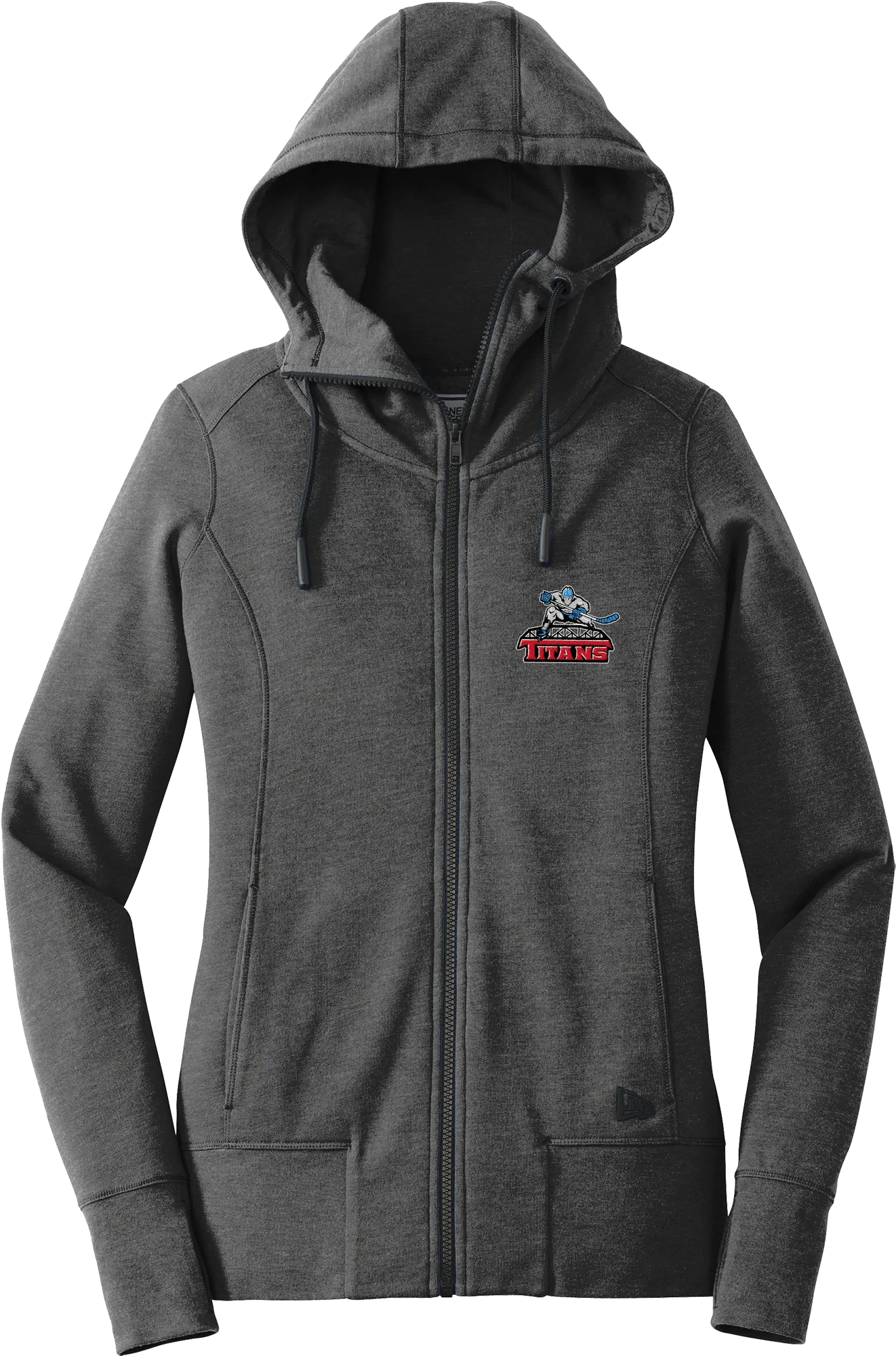 NJ Titans New Era Ladies Tri-Blend Fleece Full-Zip Hoodie