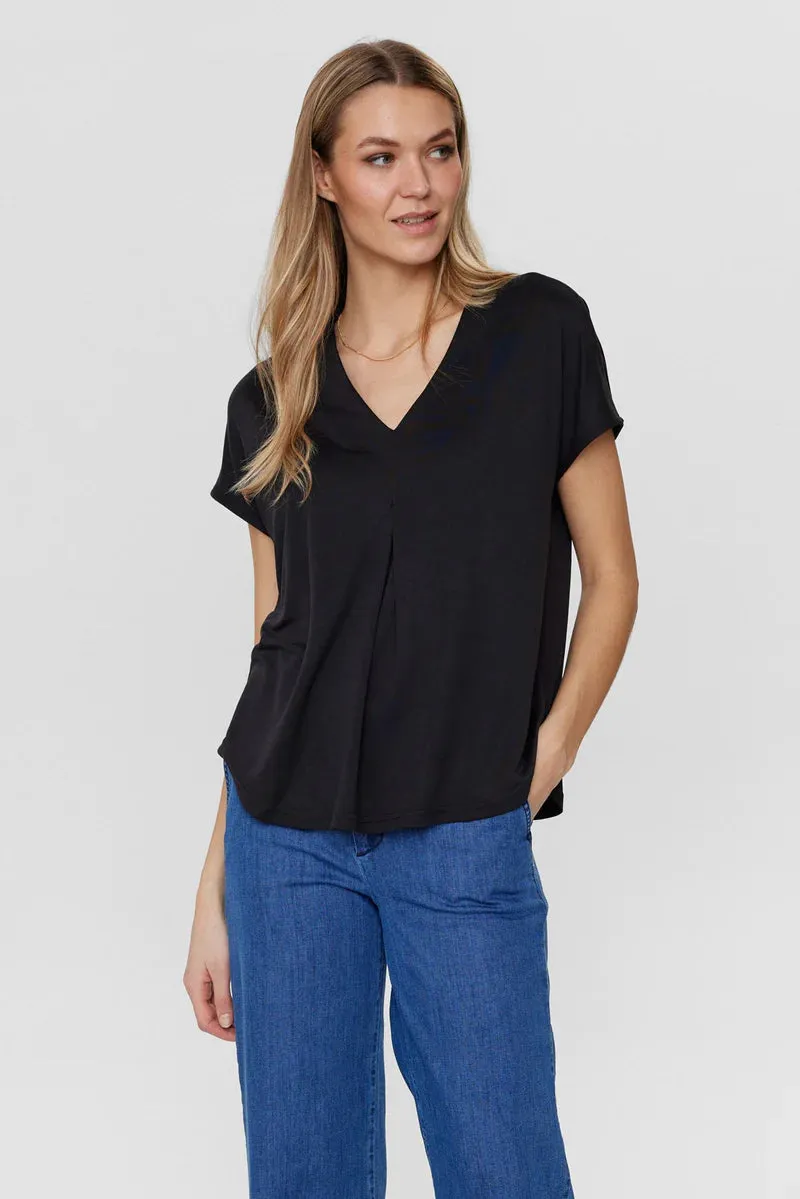 Nümph nutilia blouse caviar short sleeves