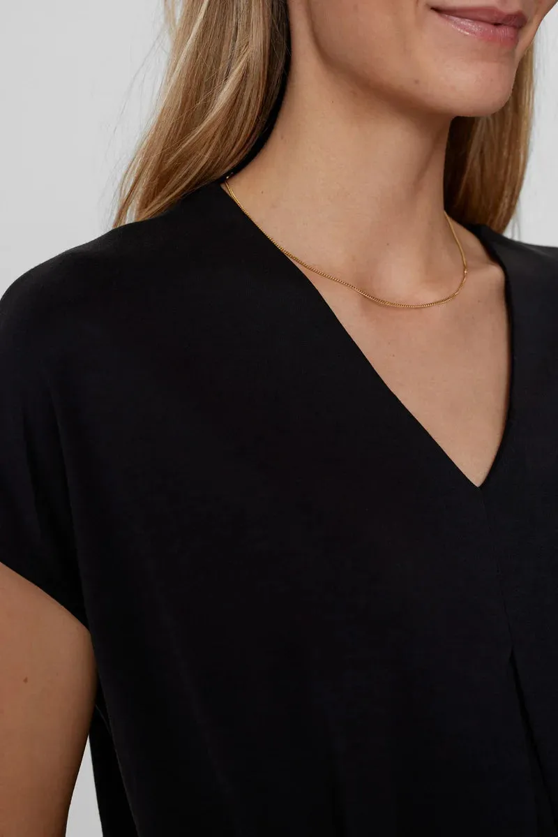 Nümph nutilia blouse caviar short sleeves