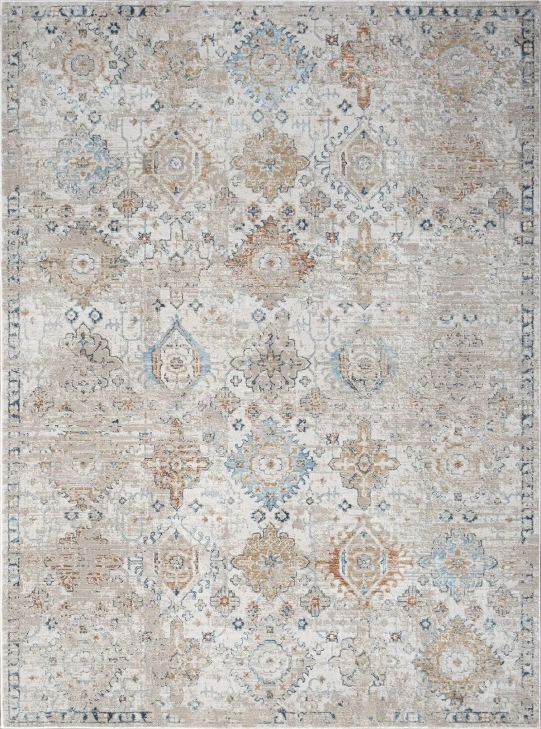 Noble - 5'3" X 7'3" Area Rug Polyester - Ivory