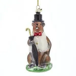 Noble Gems™ Glass Groundhog Ornament